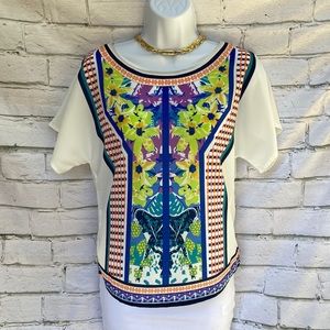 Jealous Tomato XS Crop Short Sleeve Blouse Opaque Polyester flowing Top